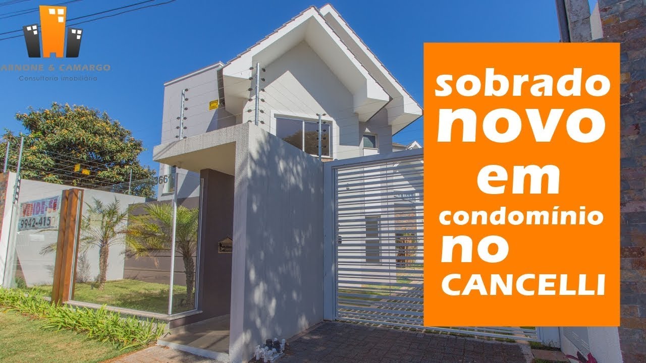 #4 Sobrado em Condomínio no Cancelli - Suite e 02 Quartos - Cascavel Paraná