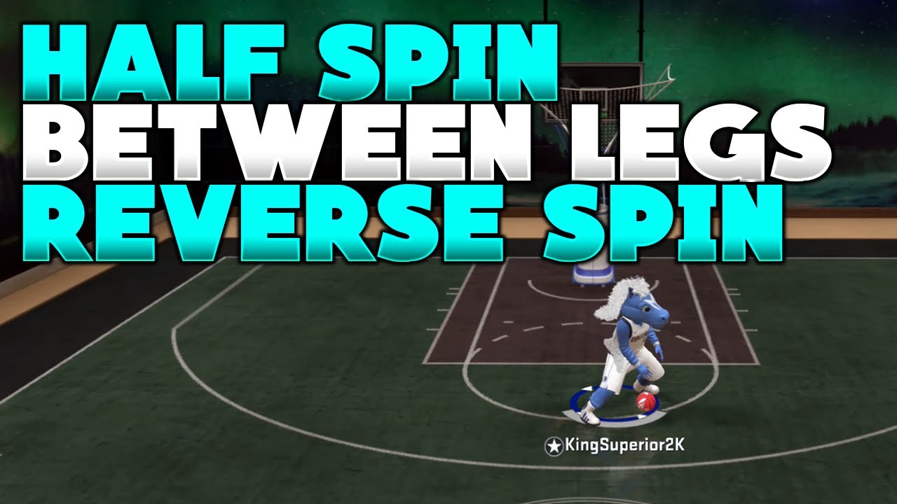 NBA 2K20 HALF SPIN BETWEEN THE LEGS REVERSE SPIN DOUBLE BETWEEN THE LEGS COMBO DRIBBLE TUTORIAL