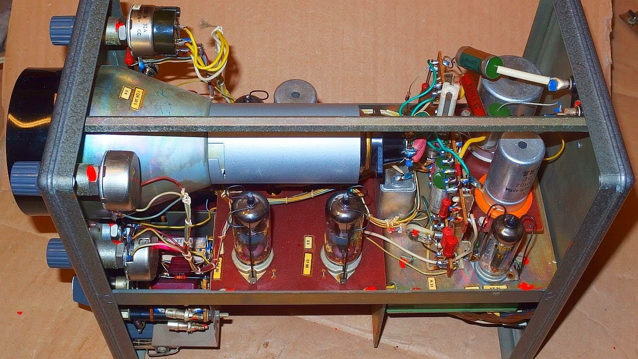 Tesla BM370 vacuum tube oscilloscope teardown and restoration