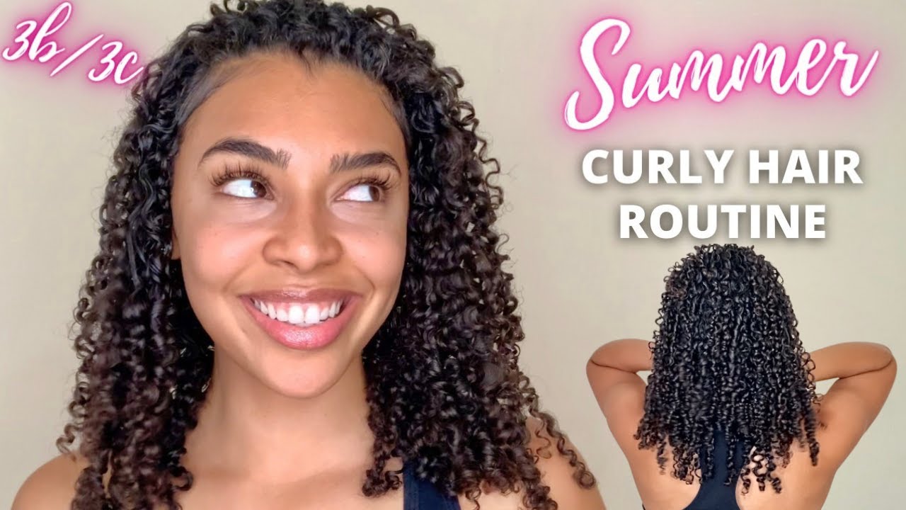 SUMMER NATURAL CURLY HAIR ROUTINE! 3B/3C SHEA MOISTURE CANTU TGIN PRODUCTS for LONG HEALTHY CURLS!