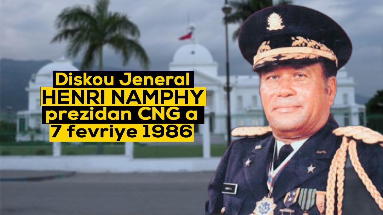 Diskou Henri Namphy prezidan Kons&egrave;y Nasyonal Gouv&egrave;nman an 7 fevriye 1986