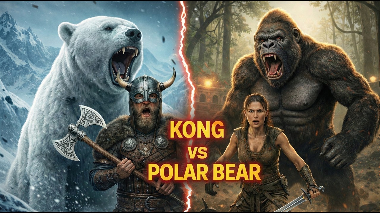 King Kong vs Lethal Polar Bear | Ancient Arena Battle | Epic Beast Fight