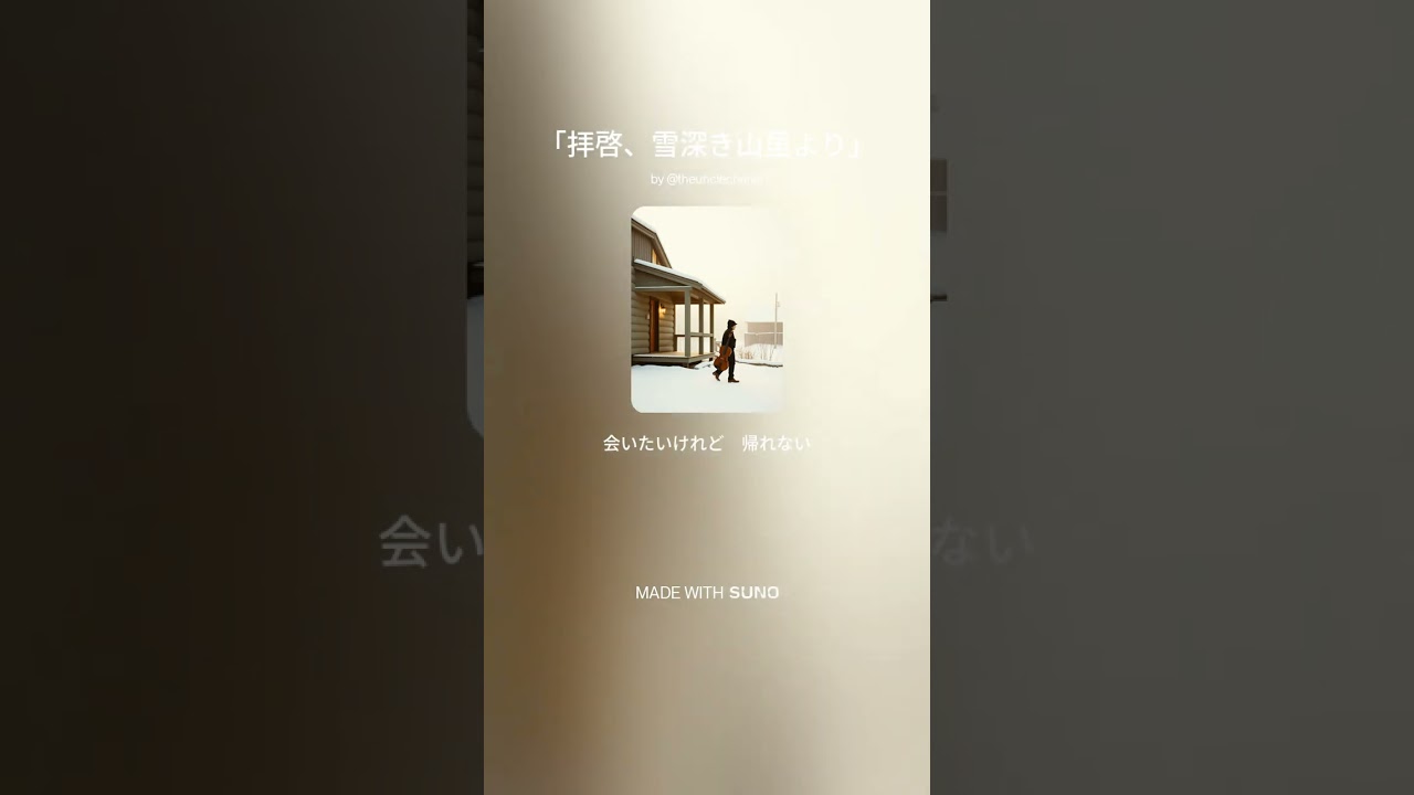 「拝啓、雪深き山里より」 #suno  #歌謡曲 #ブルース #ロック #バラード