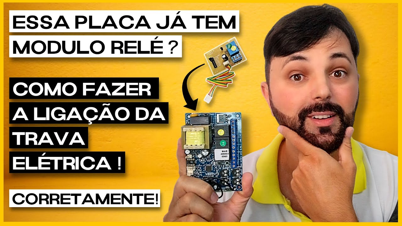 COMO FAZER LIGAÇÃO DA TRAVA ELÉTRICA ✅CORRETAMENTE 💥PLACA MODELO WAVE COM MODULO RELÉ!
