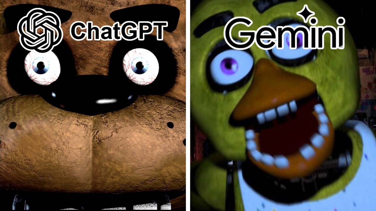 ChatGPT vs Gemini Criando FNAF do ZERO! (jogável?)