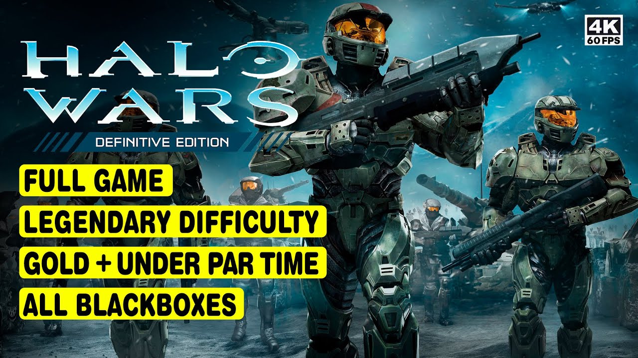 HALO WARS • FULL GAME • LEGENDARY GOLD WALKTHROUGH • 4K 60 FPS