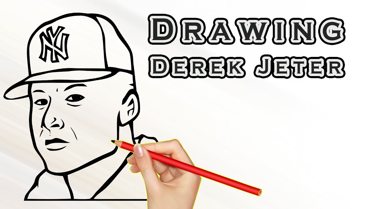 Drawing Derek Jeter | Drawing Famous People | Draw Easy For Kids