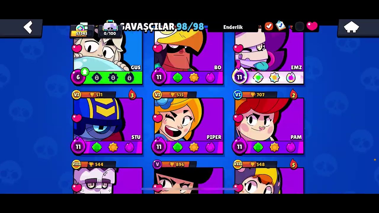 Brawl Starsda meka kutusu acdım ve kaos star hediyesi ile şeytan star hediyesi acdım 