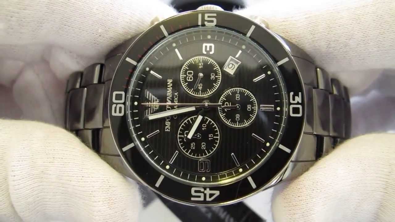 Обзор мужских наручных часов Emporio Armani Ceramic Chrnongraph AR1421