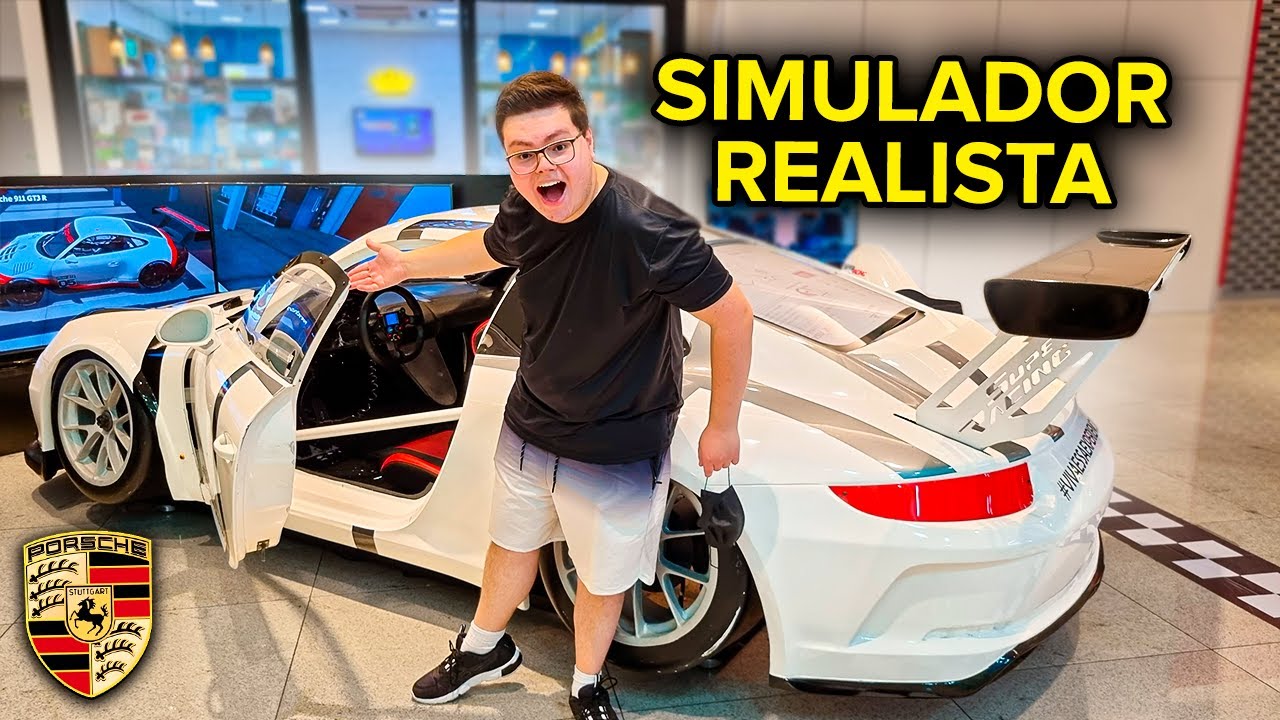 É UM CARRO SIMULADOR DENTRO DO SHOPPING! (ANDEI DE PORSCHE)