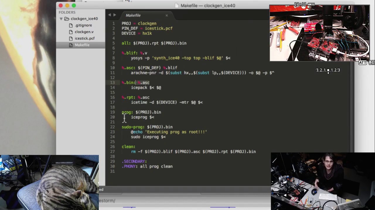 Scanlime  Micah Scott explaining how to do open source software defined hardware (FPGA) designs