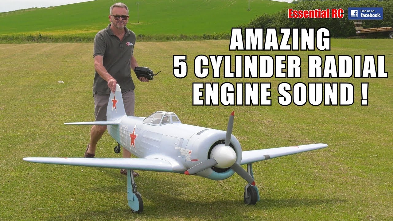 IS THIS BEST SCALE SOUND ? GIANT RUSSIAN RC LAVOCHKIN La-11 with MOKI 250cc 5 cylinder RADIAL ENGINE