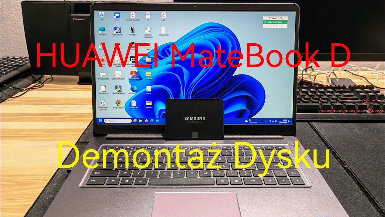 Huawei MateBook D - Demontaż dysku | Szybka wymiana