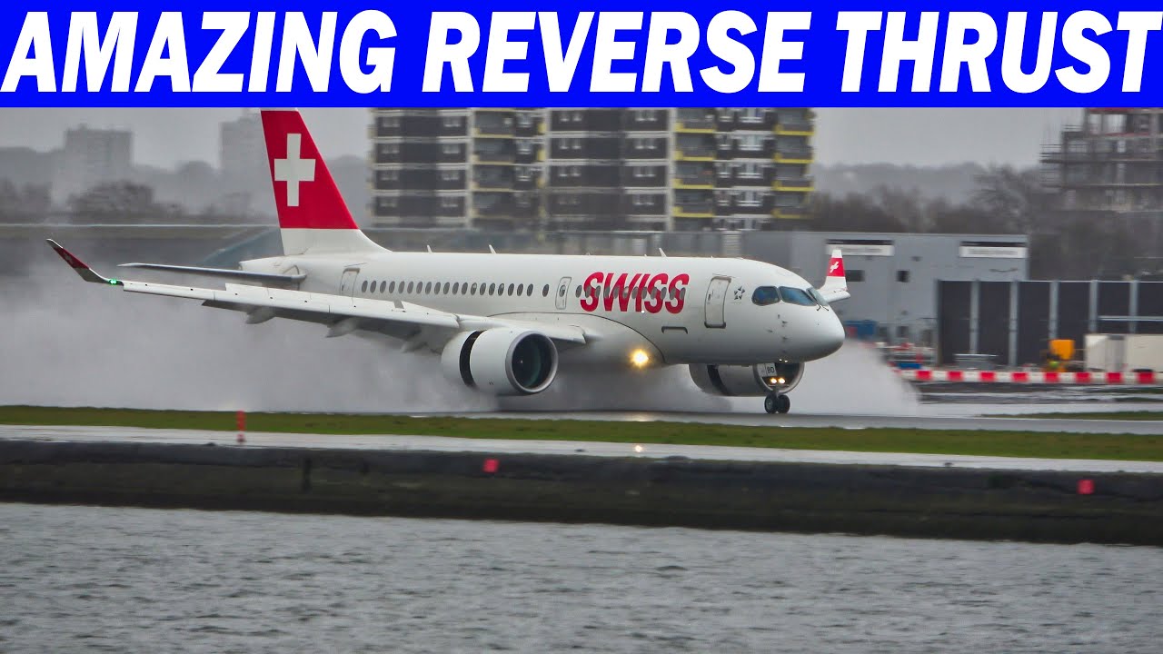 Reverse Thrust | Amazing on Wet Runway