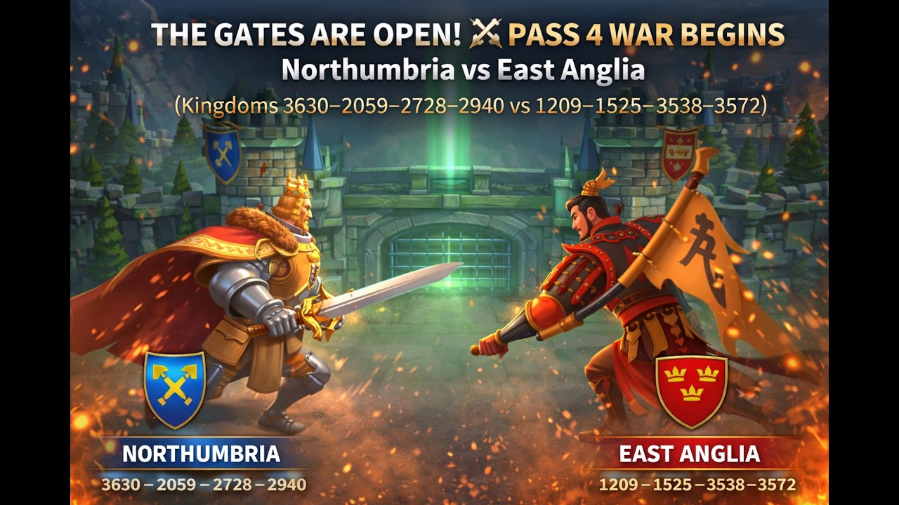 DAY 3 THE GATES ARE OPEN! ⚔️ PASS 4 WAR BEGINS | Northumbria vs East Anglia