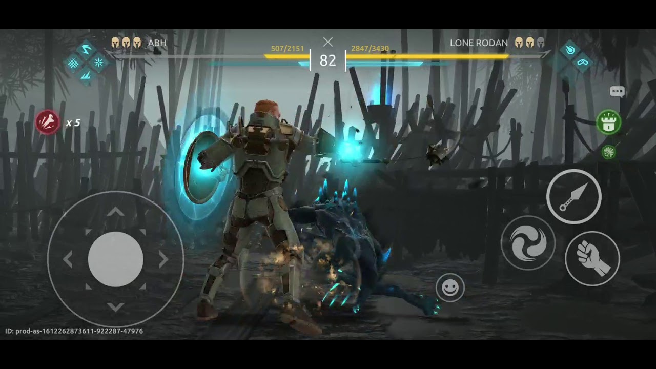 Shadow Fight Arena Lone Rodan vs Abh