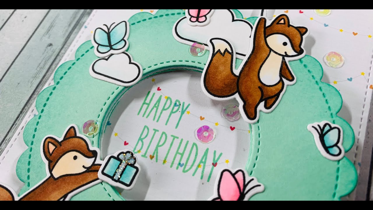 MAGIC IRIS CARD: Lawn Fawn - Butterfly Kisses & Really High Five