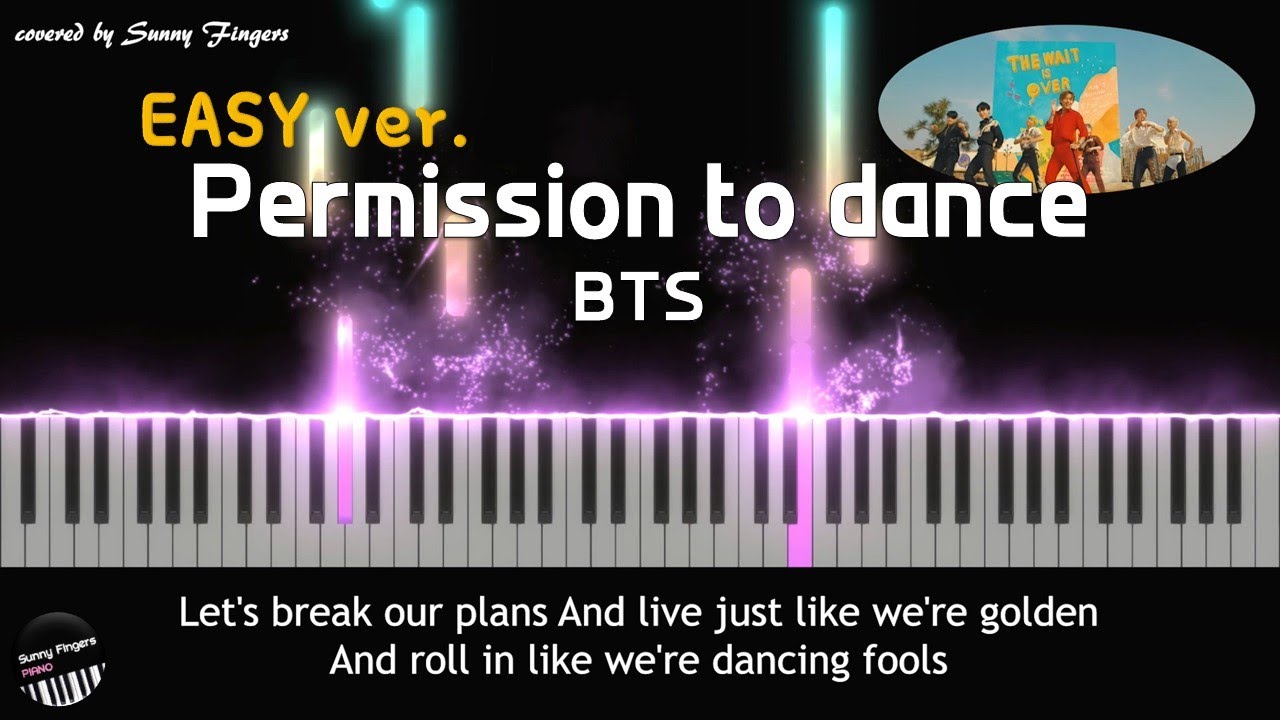 Permission to dance - BTS(Easy ver. midi) | piano cover by Sunny Fingers