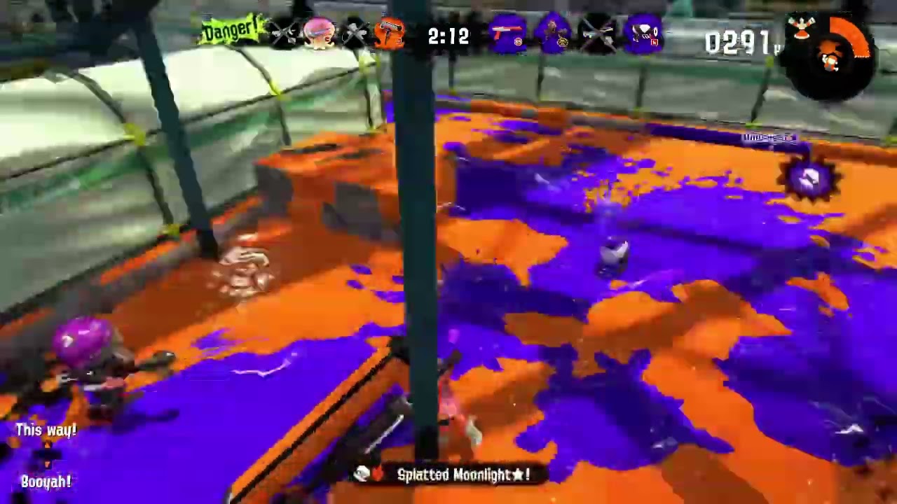 my best 180° splat with the kensa dynamo roller || Splatoon 2