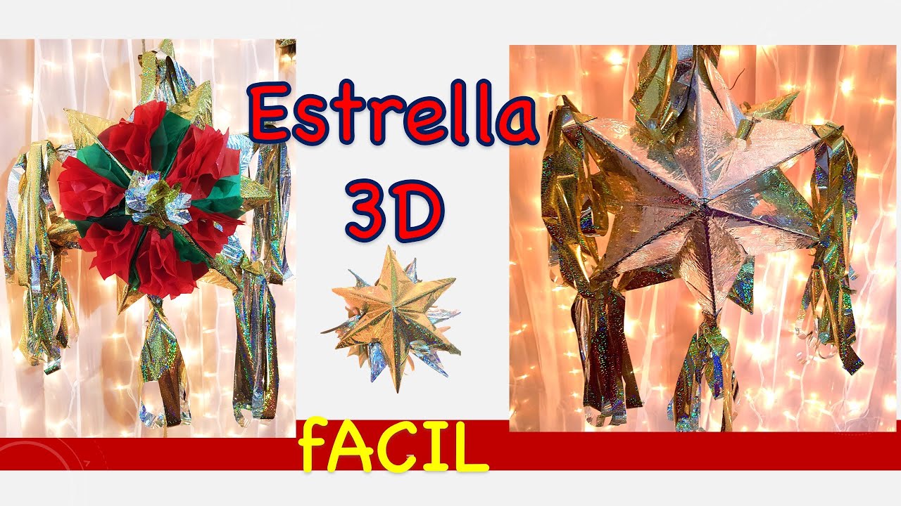 Estrella Tridimensional  / piñata  2025. #navidad #estrella #pinata