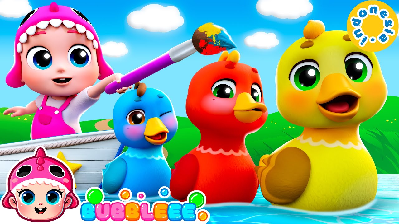 🦆 Lagu Bebek Berubah Warna (Belajar Warna) + Lainnya | Bubbleee Bahasa Indonesia &ndash; Lagu Anak-Anak 🌈🌟