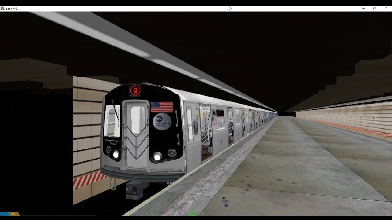 Open BVE:R160 (Q)  train 96 St- 2 Avenue to Coney Island