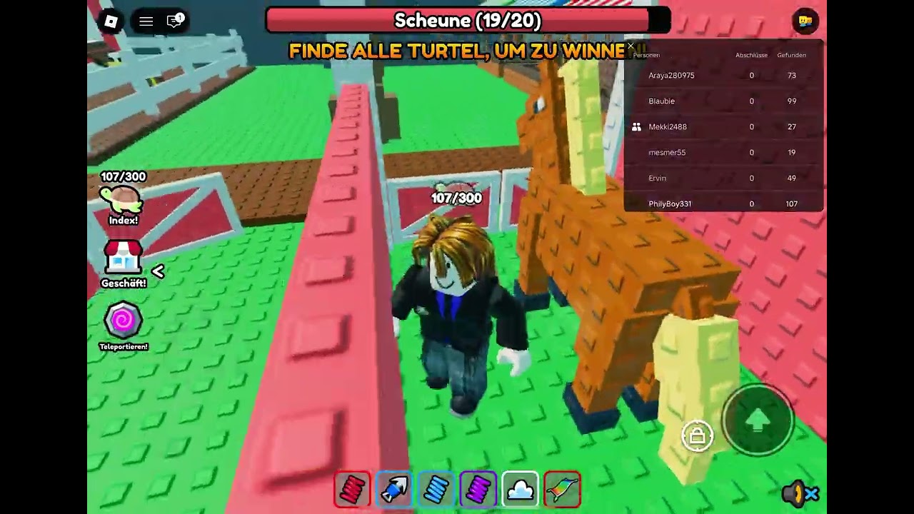 Ich habe zwei Welten in Roblox Finde die Schildkröte fertig gestellt 