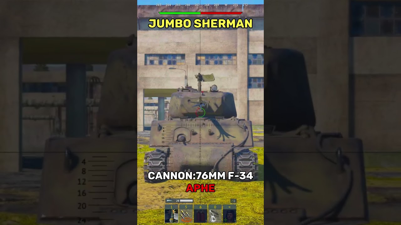 Weak spots of the Jumbo Sherman in War Thunder