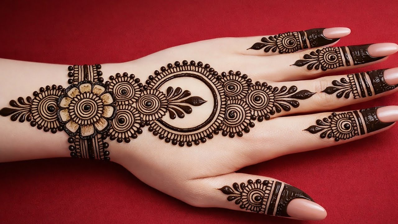 Very beautiful stylish mehndi design for front hand | easy simple mehndi | mehndi ka design | mehndi