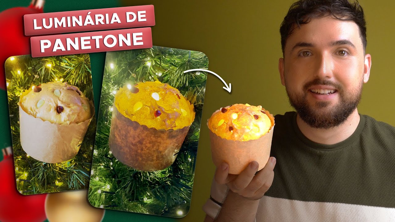 🎄 PANETONE LUMINÁRIA | Fiz Uma Luminária Panetone com Espuma Expansiva | Panettone Bread Lamp