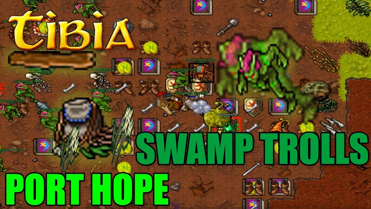 ZAROBEK TIBIA - Swamp Trolls - Port Hope - Zdobywamy Medicine Pouch - Gdzie je znaleźć? - PORADNIK