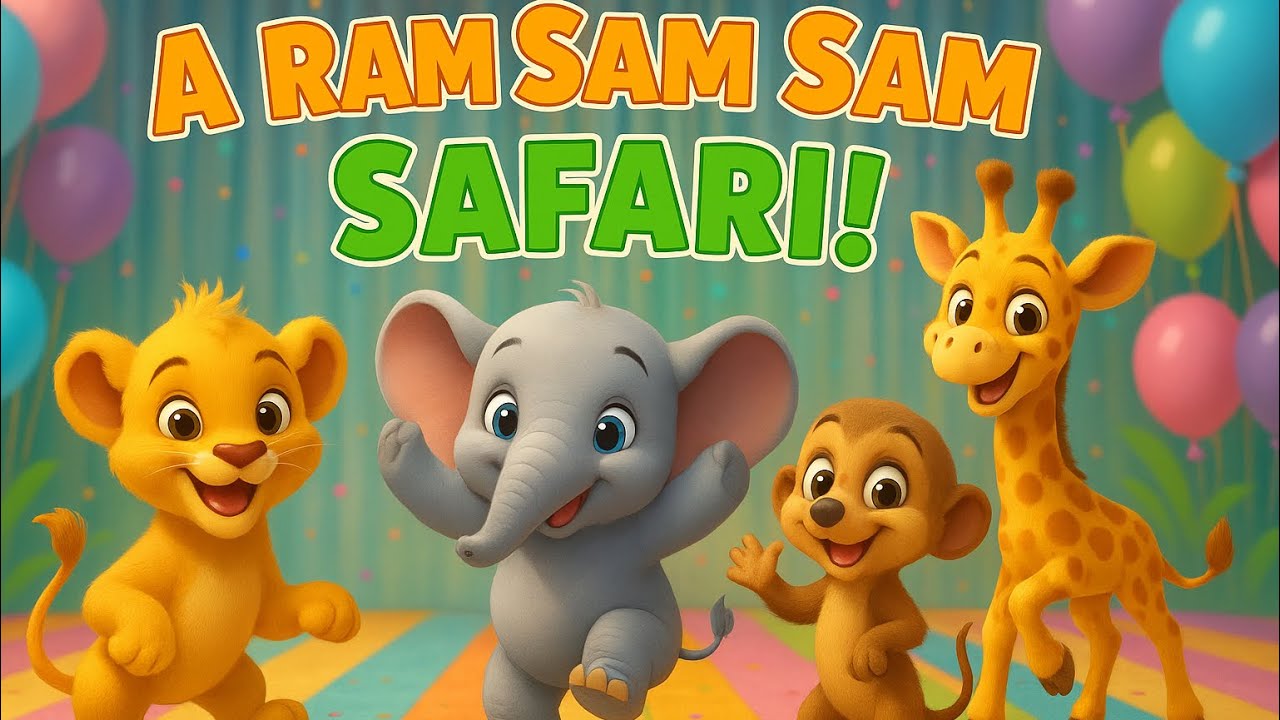 A Ram Sam Sam Safari – Jungle Animals Dance Song for Kids & Toddlers