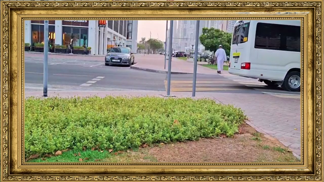 Dubai Daytime Ambience – Calm Roads & City Views | Modern Frame TV Art in HD