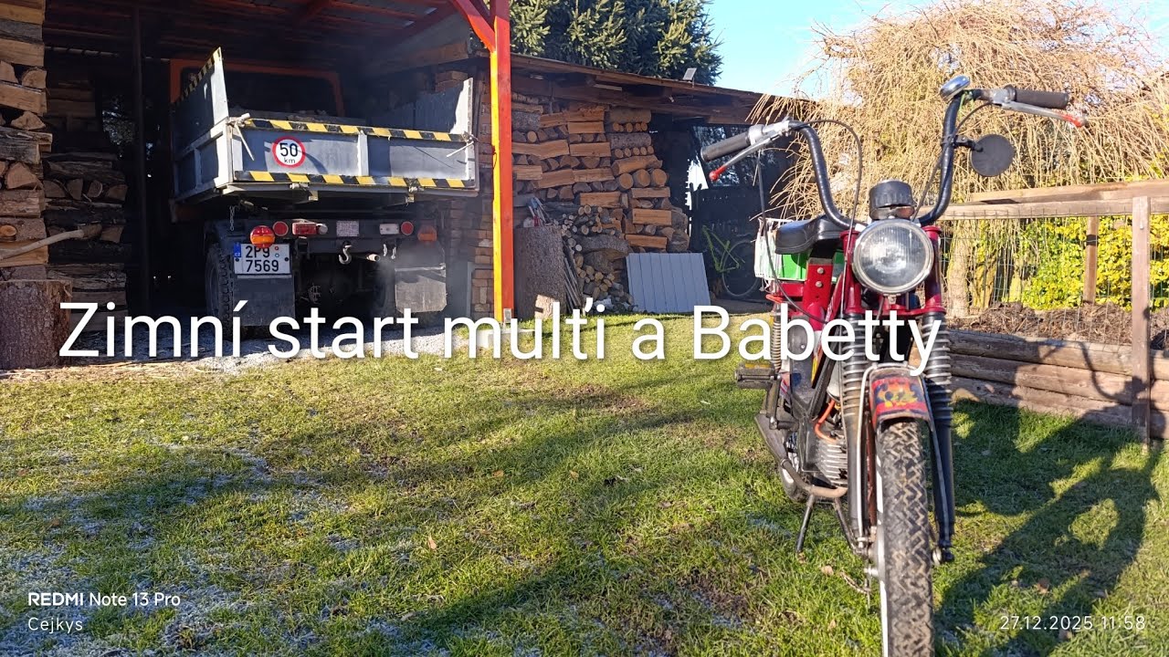 Zimní start Mulťi a Babetty po mrazivích nocích a v - 8*C