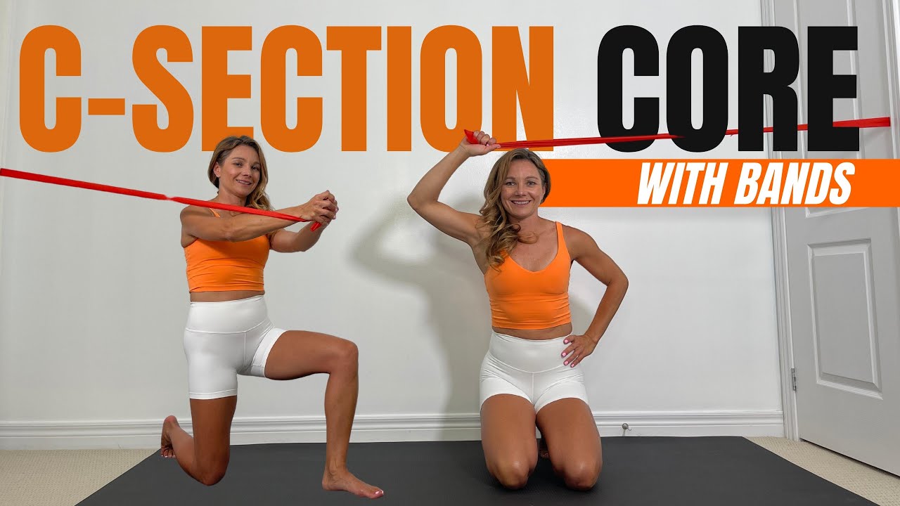 C Section Workout | RESISTANCE EXERCISES TO STRENGTHEN CORE (Great For Diastasis Recti)