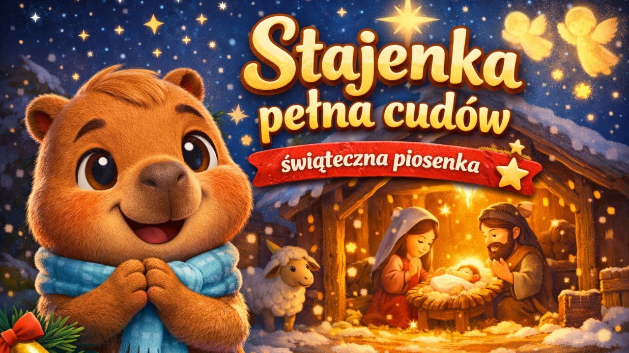 ✨ Stajenka pełna cud&oacute;w✨- Kolędowanie z Kapibartkiem świąteczna piosenka dla dzieci !