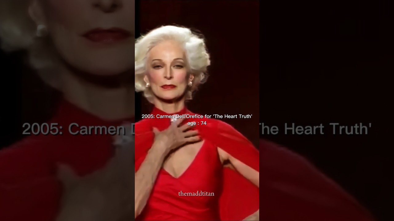 Carmen Dell'Orefice in the 2005 vs 2017 #shorts #model #90s #evergreen #aging #fashion