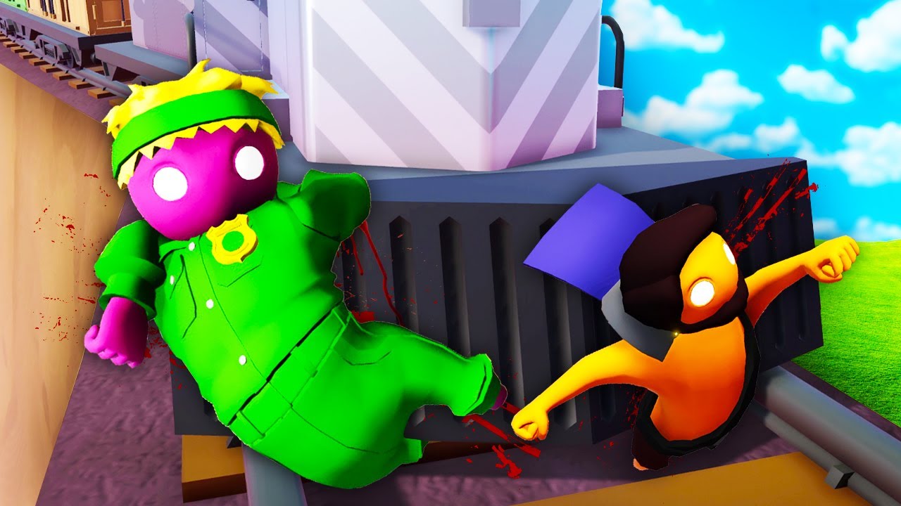 We Tried Derailing a Train using our Bodies (Gang Beasts)