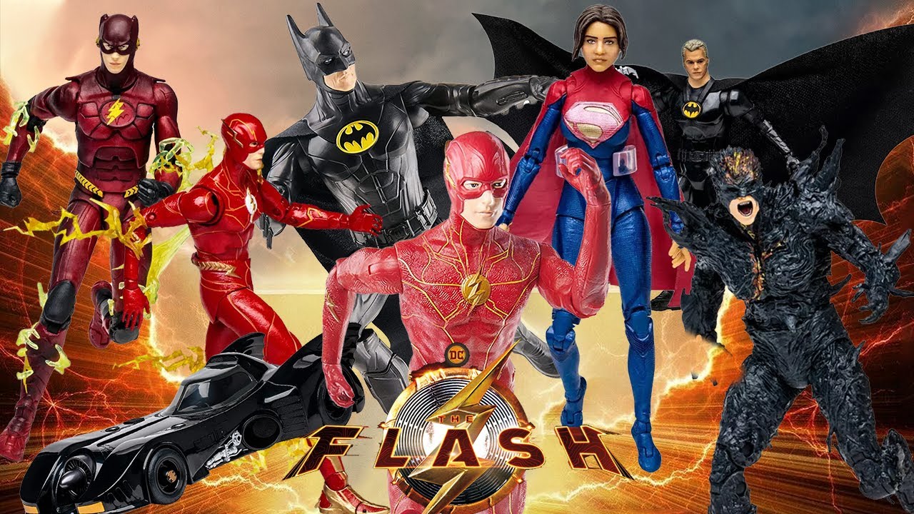 All THE FLASH Toys 2023 Official Movie Trailer Toy Action Figures!