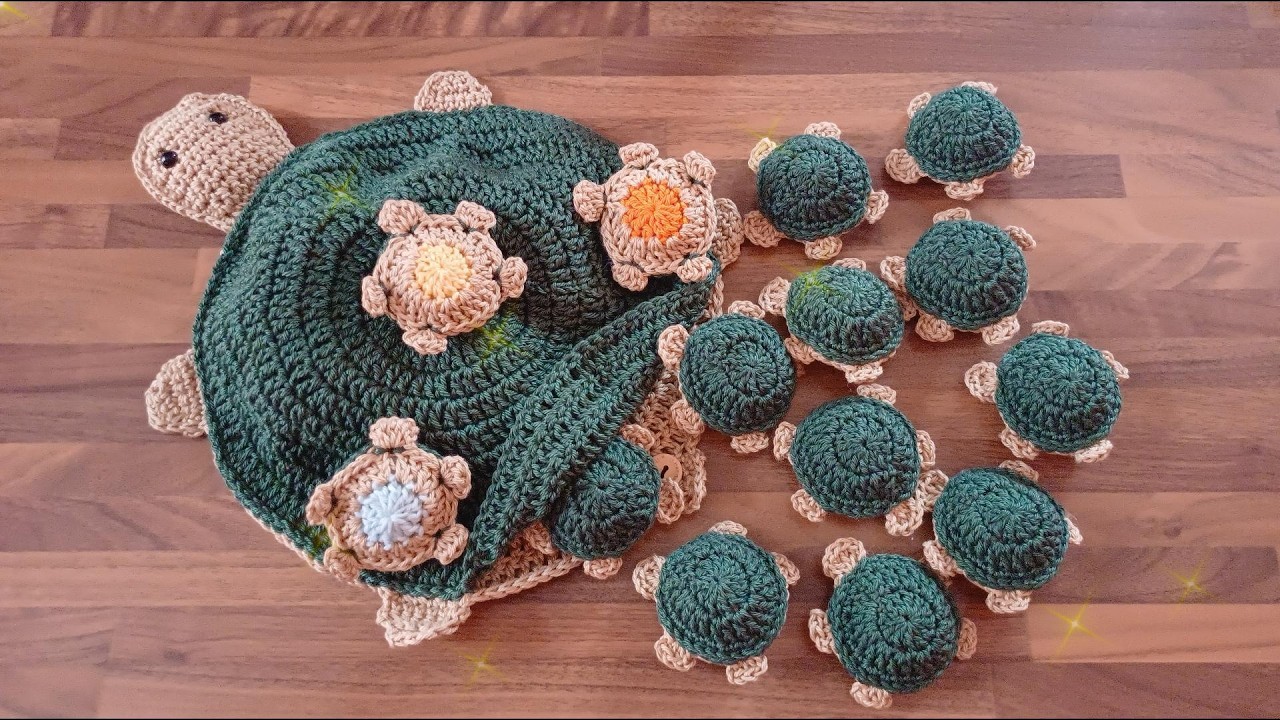 🧶🐢GIOCO MEMORY CON TARTARUGHE ALL'UNCINETTO🐢🧶