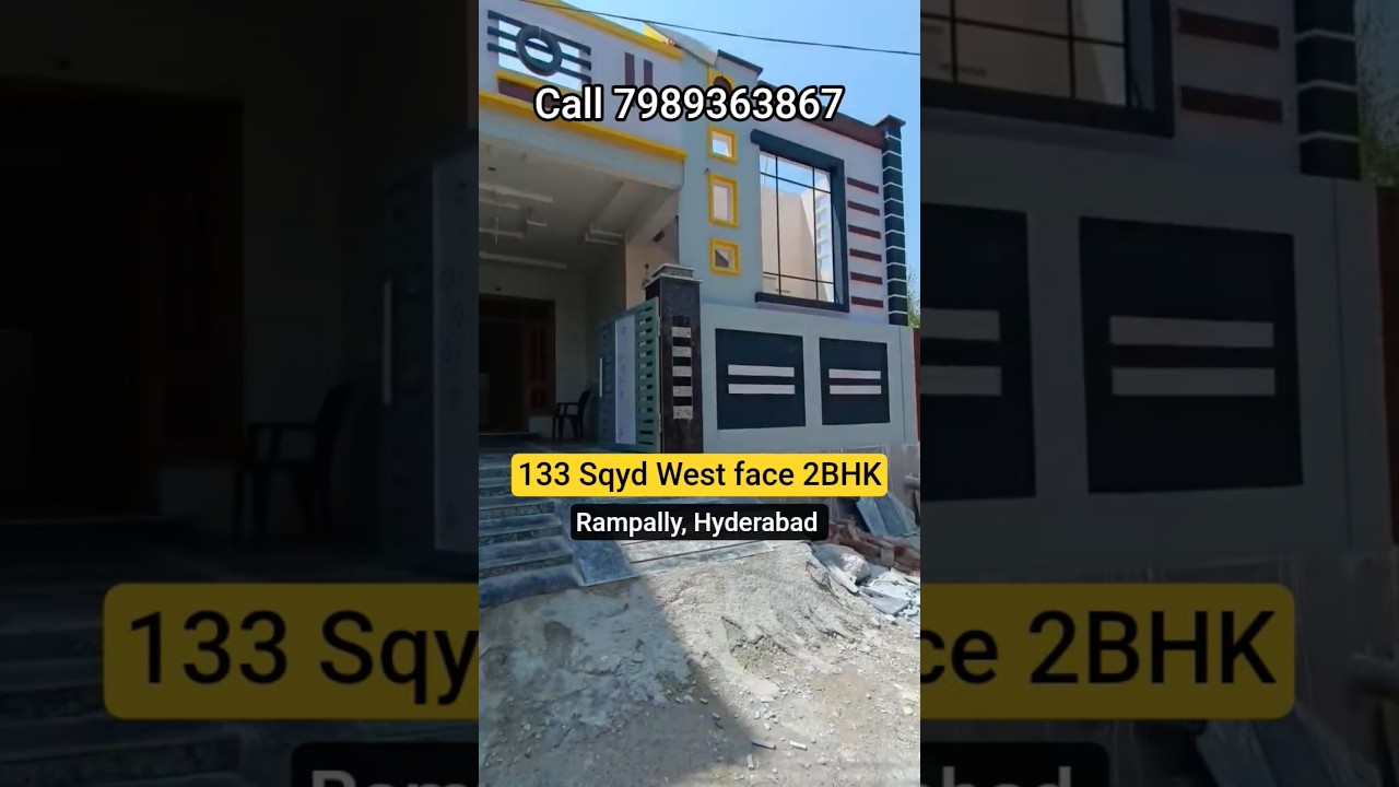 133 Sqyd West face 2BHK independent house for sale in Rampally Hyderabad