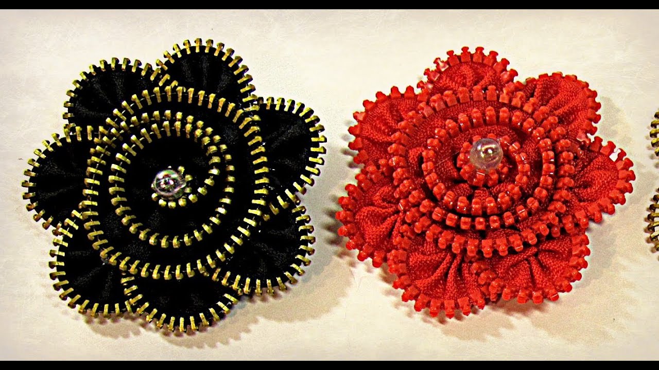 Tutorial: Zipper brooch. Broche de cremallera.