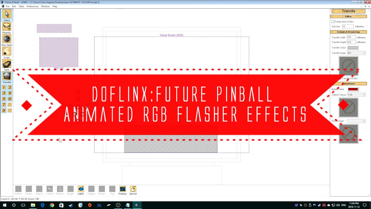 DOFLinx: Future Pinball table modding tutorial - Part 9: Animated RGB Flashers Effects