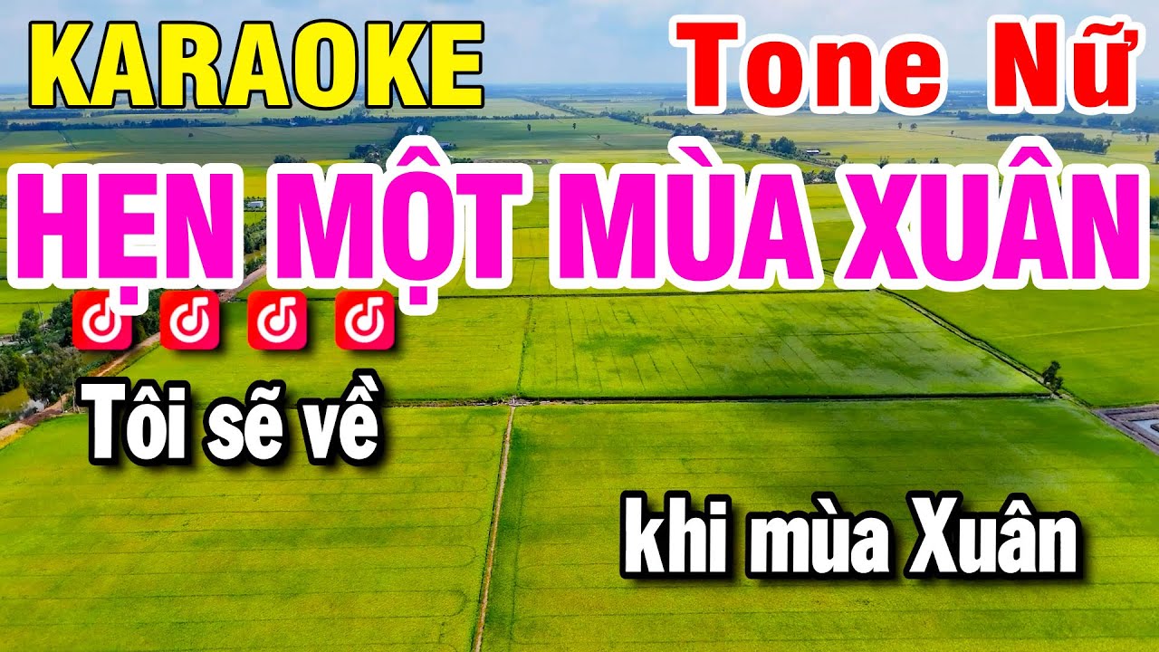 Karaoke Hẹn Một Mùa Xuân - Beat Mới 2026 Nhạc Sống Tone Nữ | Huỳnh Lê