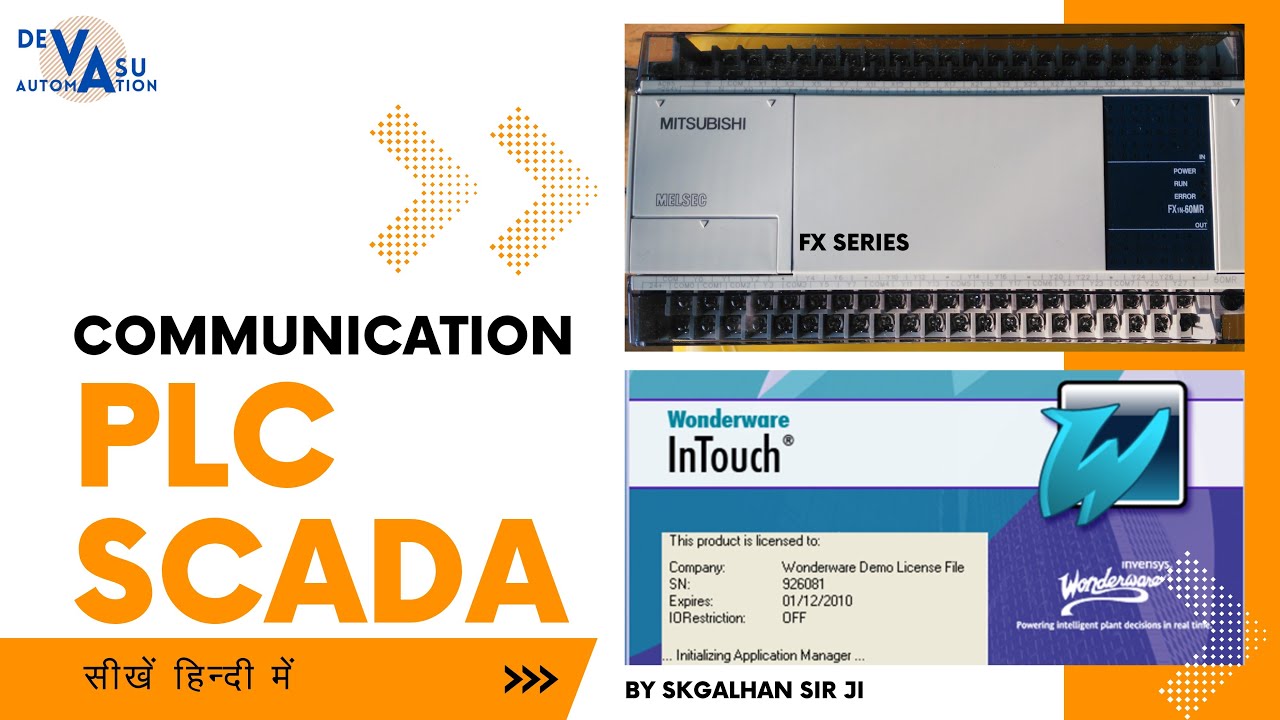 #Mitsubishi and #Intouch SCADA communication in Hindi