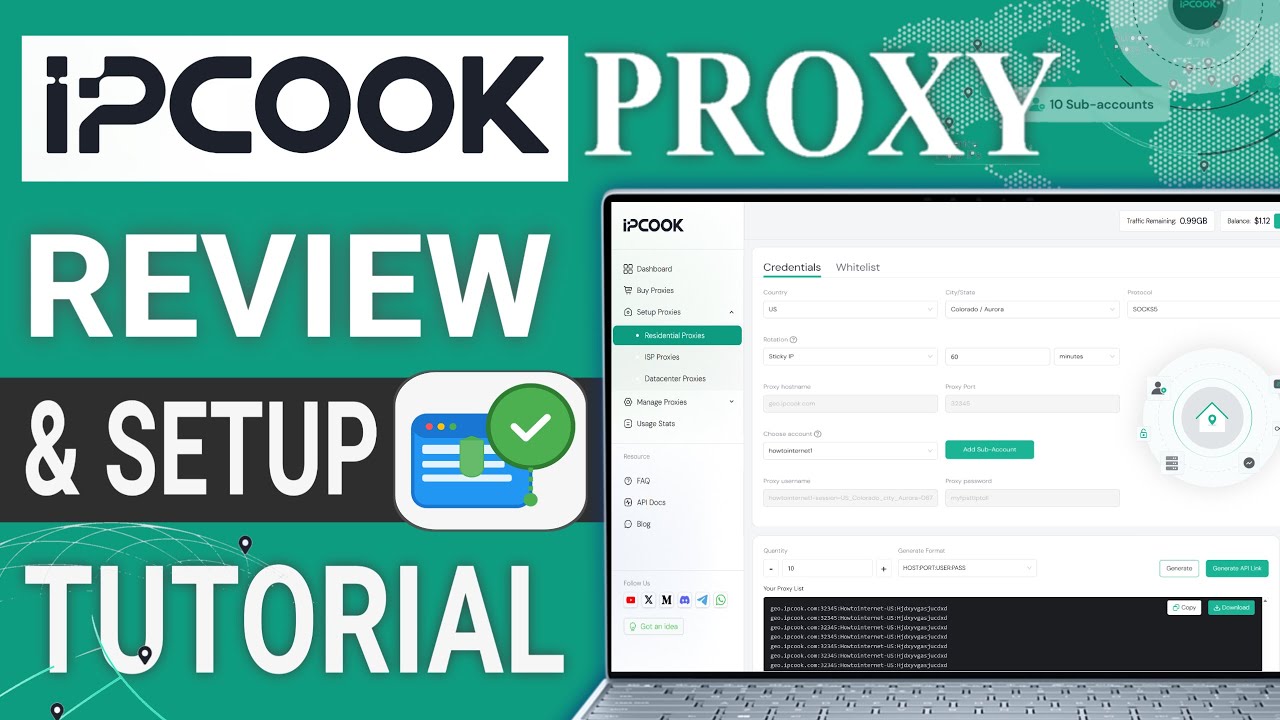 Обзор и инструкция по настройке IPcook Proxy | Лучшие резидентные прокси для любых браузеров с за...