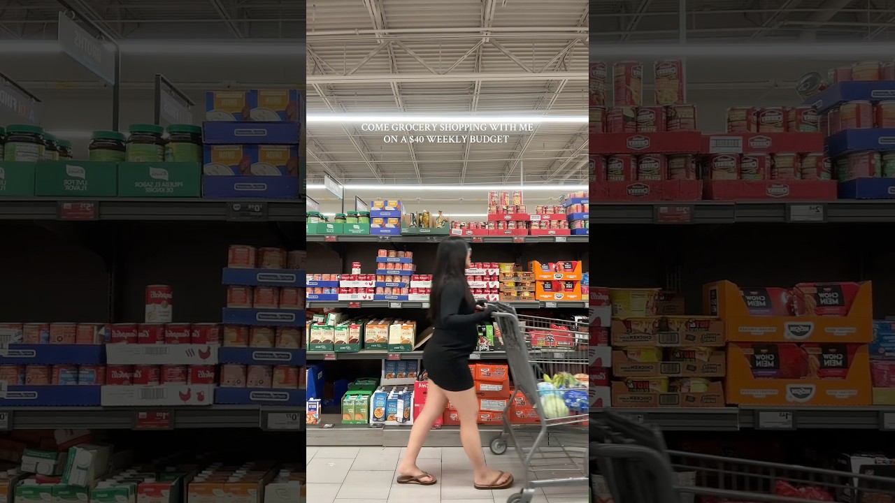 Пойдем со мной за продуктами с недельным бюджетом в 40 долларов #fallintoshorts #бюджет