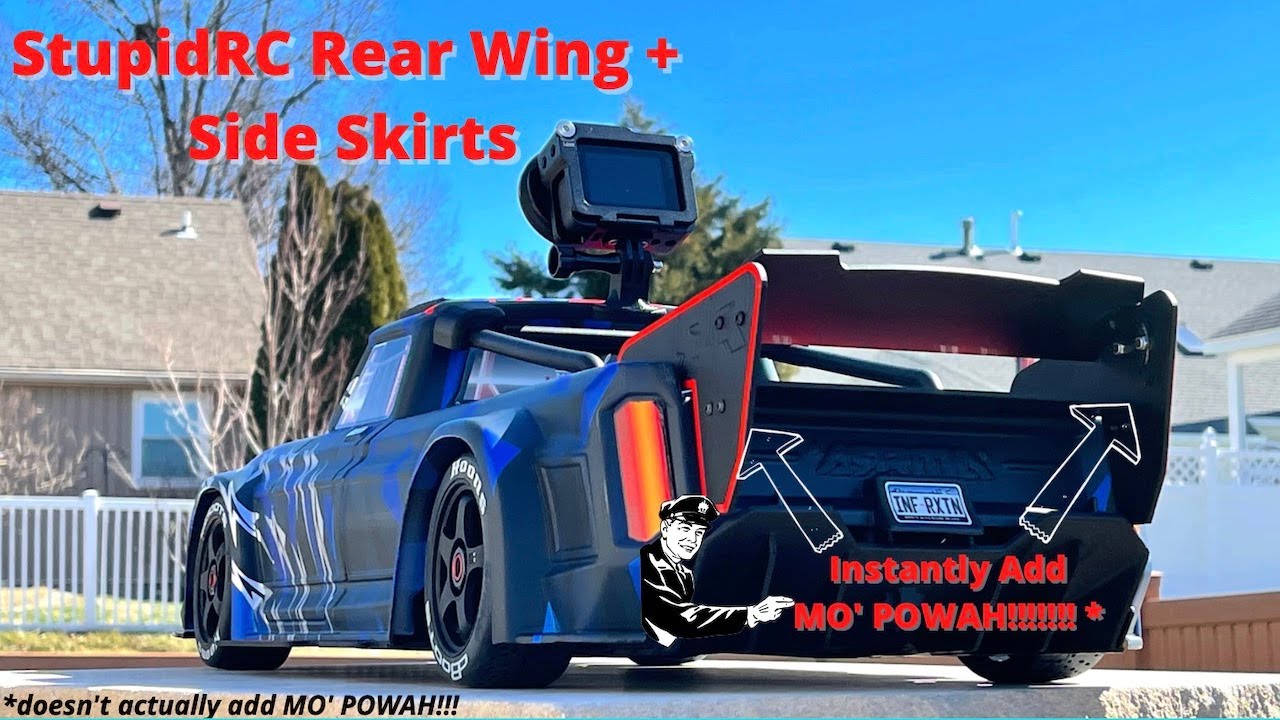 Arrma Infraction 6S V2 Stupid RC Wing + Side Skirts