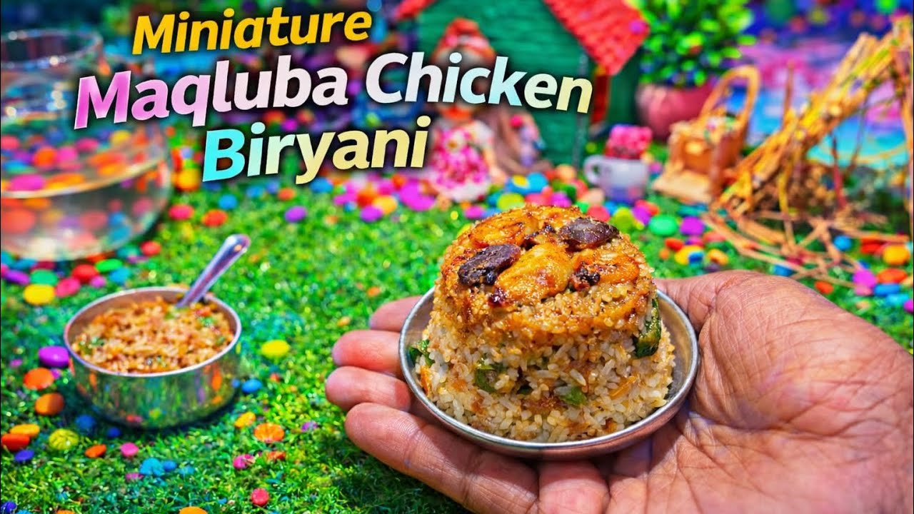 Miniature Maqluba Chicken Biriyani 🍗🍚 | Tiny Kitchen Big Taste