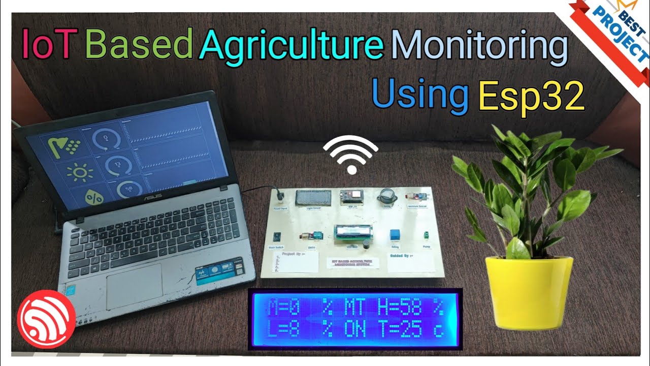 66. IoT🌐 Agriculture🌾 Monitoring💻 Using ESP32 | Temp🌡️| Humidity🍃 | Moisture💧| Light Intensity 🔆
